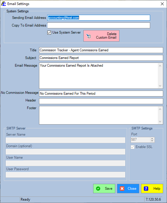 ACE Custom Message Options