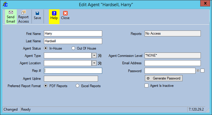 Generate Agent Password