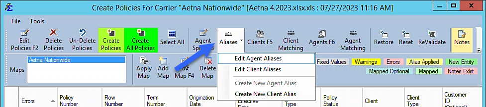 Agent Alias Create Policies