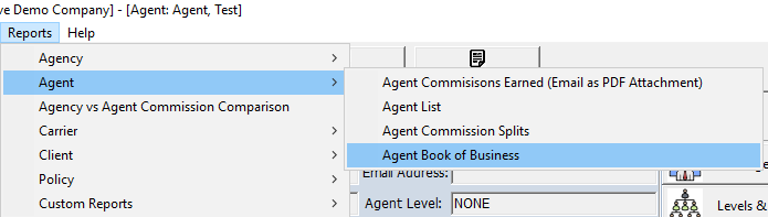 Agent BOB Selection Screen