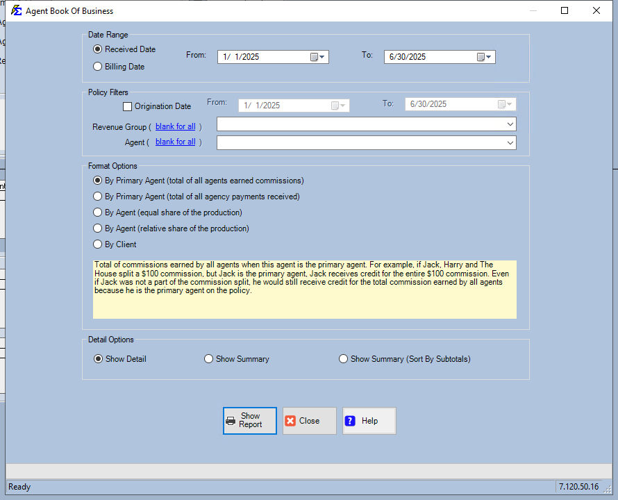 Agent BOB Report Results