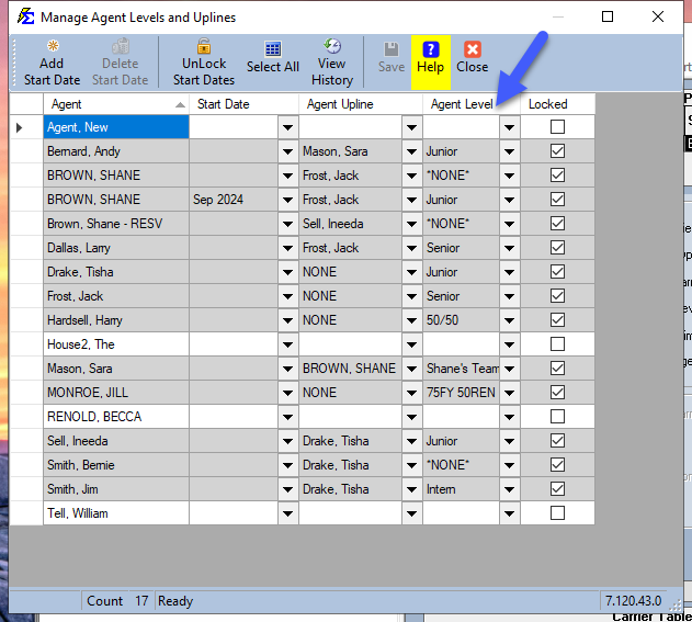 Assigning Levels to Agents