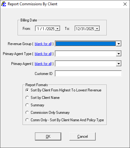 Report Filter Parameters