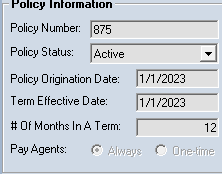 Setting Effective Date