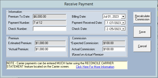 Ready for Current Payment