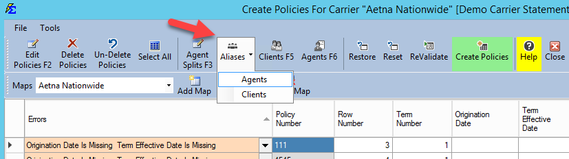 Create Policies Alias Prompt
