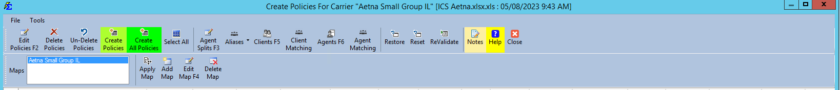 Create Policies Interface