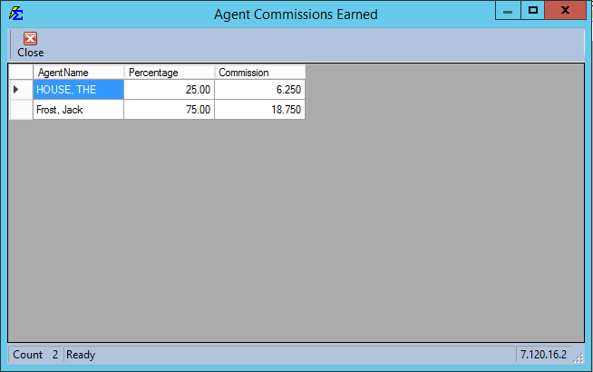 Agent Commission Deletion Detail