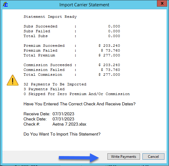 Import Summary Breakdown