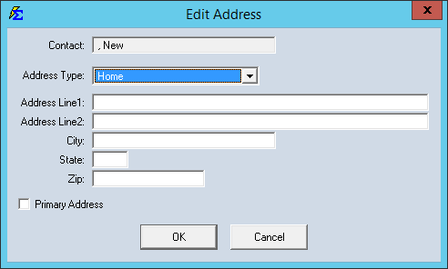 Agent Address Entry Screen