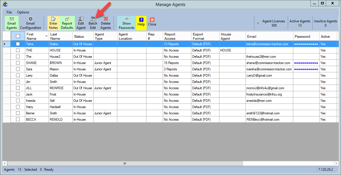 Selecting Multiple Agents
