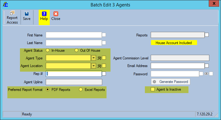 Batch Edit Window