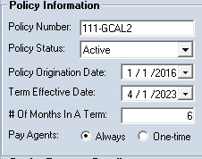 6 Month Policy Example