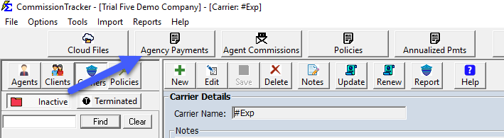 Agency Payments Received