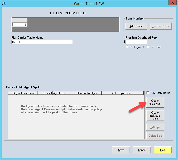 Defining Primary Agent Split