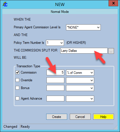 Setting Individual Percentage