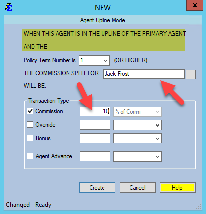 Setting Upline Amount for Jack