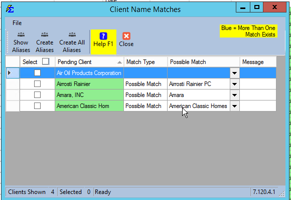 Selecting from multiple possible matches