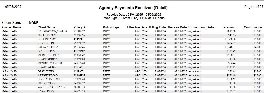 State Filter Parameters
