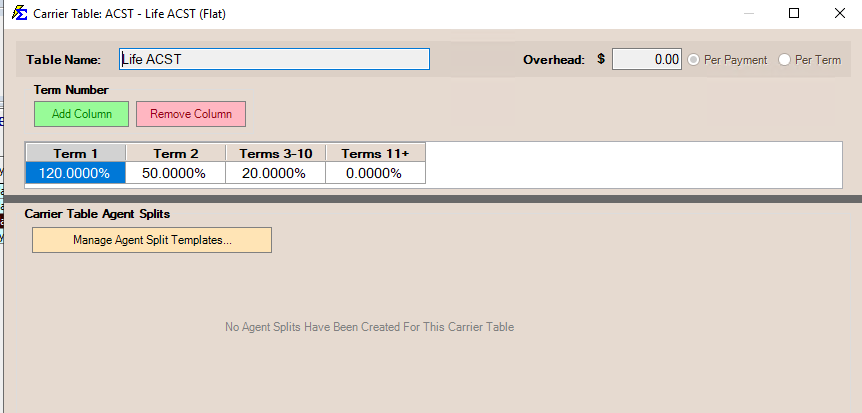 Advanced Flat Carrier Table Scaling