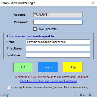 Updated Login Screen