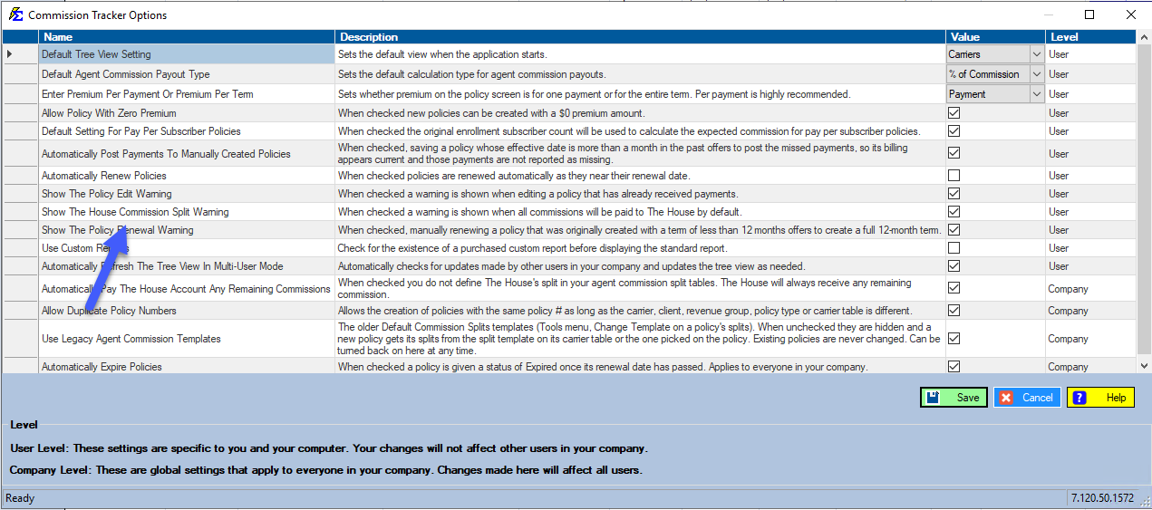 Show The House Commission Split Warning in Options