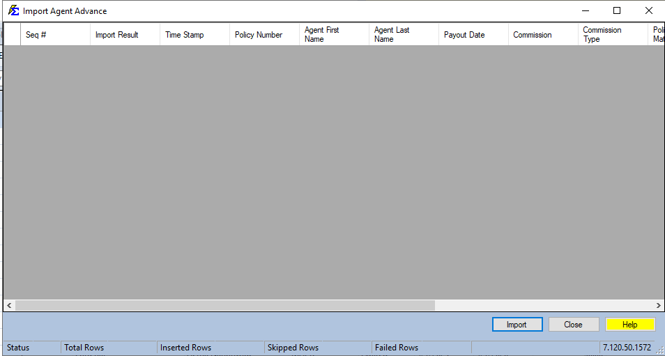 Import Agent Advance Interface