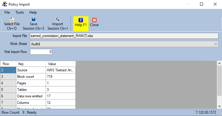 Policy Import Preview