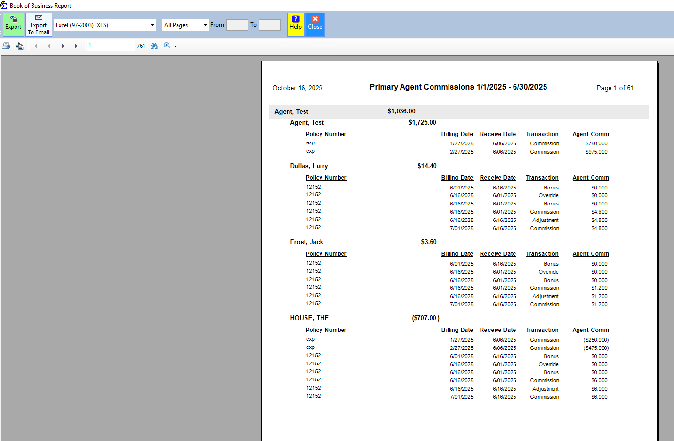 Agent BOB Detailed View