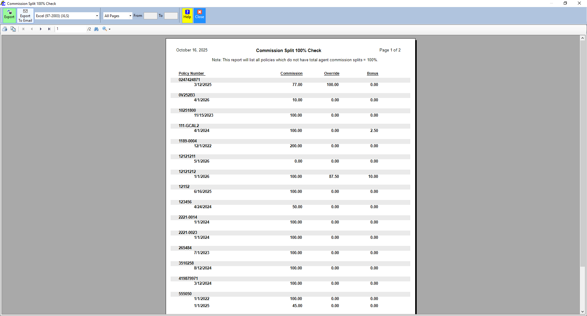 Integrity Audit Result